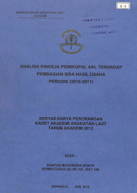 Image of Analisa Kinerja Primkopal AAL Terhadap Pembagian Sisa Hasil Usaha Periode (2010-2011)