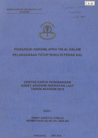 Image of Pengaruh Siskomlapku TNI AL Dalam Pelaksanaan Tutup Buku Di Pekas AAL