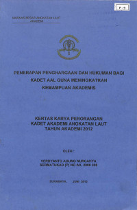 Image of Penerapan Penghargaan dan Hukuman Bagi Kadet AAL Guna Meningkatkan Kemampuan Akademis