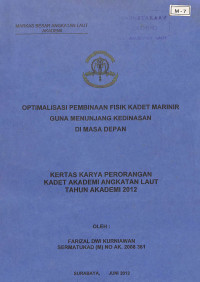 Image of Optimalisasi Pembinaan Fisik Kadet Marinir Guna Menunjang Kedinasan di Masa Depan