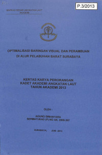 Image of Optimalisasi Baringan Visual Dan Perambuan Di Alur Pelabuhan Barat Surabaya