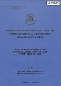 Image of Peningkatan Kemampuan Persenjataan Tank Amfibi Untuk Menunjang Peran Satuan Kavaleri Korps Marinir