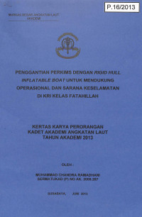Image of Penggantian Perkims Dengan Rigid Hull Inflatable Boat Untuk Mendukung Operasional Dan Sarana Keselamatan Di KRI Kelas Fatahillah