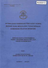 Image of Optimalisasi Pembinaan Fisik Kadet Korps Marinir Guna Menunjang Tugas Sebagai Komandan Peleton Infanteri