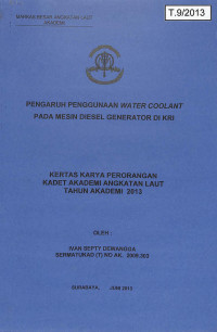 Image of Pengaruh Penggunaan Water Coolant Pada Mesin Diesel Generator di KRI