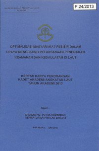 Image of Optimalisasi Masyarakat Pesisir Dalam Upaya Mendukung Pelaksanaan Penegakan Keamanan dan Kedaulatan di Laut