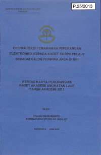 Image of Optimalisasi Pemahaman Peperangan Elektronica kepada Kadet Korps Pelaut Sebagai Calon Perwira Jaga di KRI