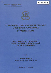 Image of Perancangan Pembangkit Listrik Portable Untuk Sistem Charger Pada HT Pasukan Darat