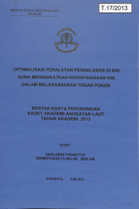 Image of Optimalisasi Peralatan Pengelasan di KRI Guna Meningkatkan Kesiapsiagaan KRI Dalam Melaksanakan Tugas Pokok