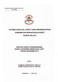 Image of Optimalisasi KAL Kadet Guna Meningkatkan Kemampuan Bernavigasi Kadet Korps Pelaut
