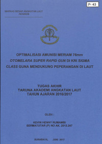 Image of Optimalisasi Amunisi Meriam 76mm Otomelara Super Rapid Gun DI KRI Sigma Class GUna Mendukung Peperangan Di Laut