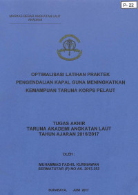 Image of Optimalisasi Latihan Praktek Pengendalian Kapal Guna Meningkatkan Kemampuan Taruna Korps Pelaut