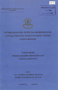 Image of Optimalisasi Sea Rider Dalam Menunjang Latihan Praktek Karkatayudha Taruna Korps Marinir
