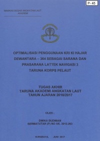 Image of Optimalisasi Penggunaan KRI Ki Hajar Dewantara - 364 Sebagai Sarana Dan Prasarana Lattek Navigasi 3 Taruna Korps Pelaut