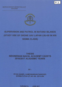 Image of Supervision and Patrol in Natuna Islands (Study Use of Drone UAV Lapan LSU-05 in KRI Sigma Class)