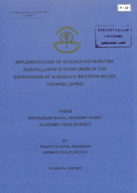 Image of Implementation of Integrated Maritime Surveillance System (IMSS) in The Supervision of Surabaya Western Water Channel (APBS)