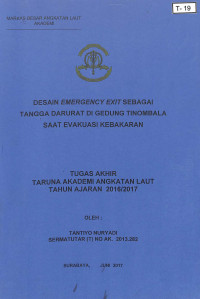 Image of Desain Emergency Exit Sebagai Tangga Darurat di Gedung Tinombala Saat Evakuasi Kebakaran