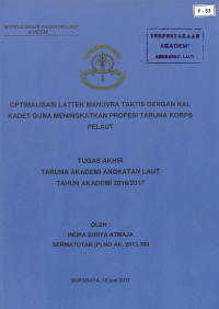 Image of Optimalisasi Lattek Manuvra Taktis Dengan Kal Kadet Guna Meningkatkan Profesi Taruna Korps Pelaut