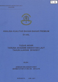 Image of Analisa Kualitas Bahan Bakar Premium di AAL