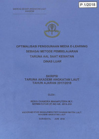 Image of Optimalisasi Penggunaan Media E-Learning Sebagai Metode Pembelajaran Taruna AAL Saat Kegiatan Dinas Luar