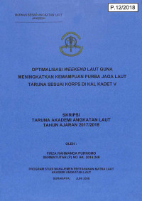 Image of Optimalisasi Weekend Laut Guna Meningkatkan Kemampuan Purba Jaga Laut Taruna Sesuai Korps di KAL Kadet V