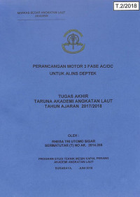 Image of Perancangan Motor 3 Fase AC/DC Untuk Alins Deptek