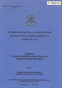 Image of Optimalisasi Materi Latihan Praktek Navigasi 4 Bagi Taruna Tingkat IV Korps Pelaut