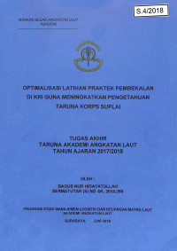 Image of Optimalisasi Latihan Praktek Pembekalan di KRI Guna Meningkatkan Pengetahuan Taruna Korps Suplai