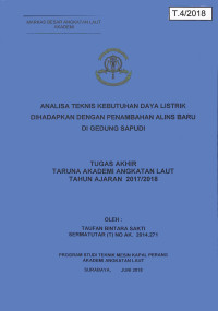 Image of Analisa Teknis Kebutuhan Daya Listrik Dihadapkan Dengan Penambahan Alins Baru di Gedung Sapudi