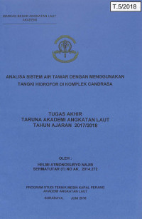 Image of Analisa Sistem Air Tawar Dengan Menggunakan Tangki Hidrofor di Komplek Candrasa