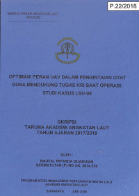 Image of Optimasi Peran UAV Dalam Pengintaian OTHT Guna Mendukung Tugas KRI Saat Operasi Studi Kasus LSU-05