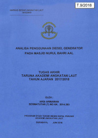 Image of Analisa Penggunaan Diesel Generator pada Masjid Nurul Bahri AAL