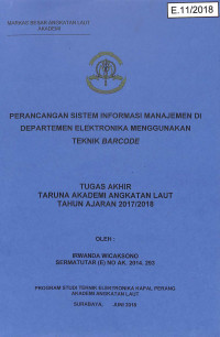 Image of Perancangan Sistem Informasi Manajemen di Departemen Elektronika Manajemen di Departemen Elektronika Menggunakan Teknik Barcode
