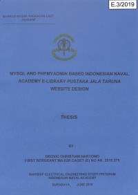 Image of MySQL and PHPMyAdmin Based Indonesian Naval Academy E-Library Pustaka Jala Taruna Website Design