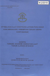 Image of Optimalisasi Alat Konstruksi Latihan Para Dasar Guna Menunjang Kemampuan Terjun Taruna Korps Marinir