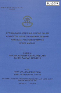 Image of Optimalisasi Lattek Suroyudho Dalam Membentuk Jiwa Kepemimpinan Sebagai Komandan Peleton Dipasukan Korps Marinir