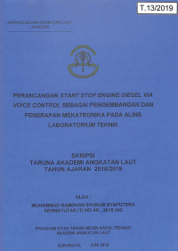 Image of Perancangan Start Stop Engine Diesel Via Voice Control Sebagai Pengembangan dan Penerapan Mekatronika Pada Alins Laboratorium Teknik