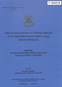 Image of Analisa Penggunaan CO2 Central Sebagai Alat Pemadam di Ruang Smart Class Gedung Mandalika