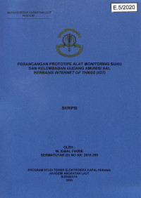 Image of Perancangan Prototipe Alat Monitoring Suhu dan Kelembaban Gudang Amunisi AAL Berbasis Internet of Things (IOT)