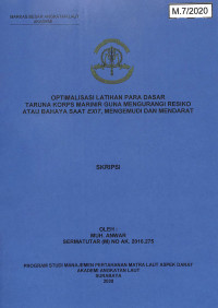 Image of Optimalisasi Latihan Para Dasar Taruna Korps Marinir Guna Mengurangi Resiko Atau Bahaya Saat Exit, Mengemudi Dan Mendarat