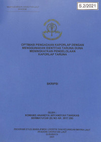 Image of Optimasi Pengadaan Kaporlap Dengan Menggunkaan Identitas Taruna Guna Meningkatkan Pengelolaan Kaporlap Taruna