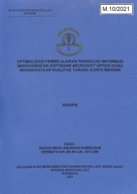 Image of Optimalisasi Pembelajaran Teknologi Informasi Menggunakan Software Microsoft Office Guna Meningkatkan Kualitas Taruna Korps Marinir