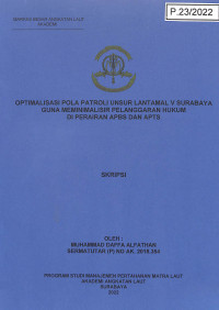 Image of Optimalisasi Pola Patroli Unsur Lantamal V Surabaya Guna Meminimalisir Pelanggaran Hukum Di Perairan APBS dan APTS