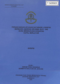 Image of Perancangan Aplikasi Database Logistik Berbasis Android KRI Bima Suci - 945 Guna Mendukung Kesiapan Kapal Berlayar