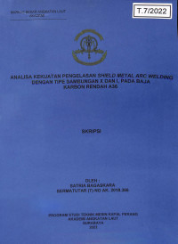 Image of Analisa Kekuatan Pengelasan Shield Metal Arc Welding Dengan Tipe Sambungan X dan I pada Baja Karbon Rendah A36