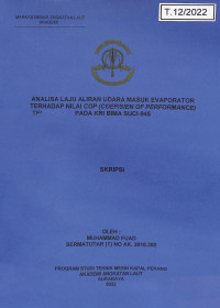 Image of Analisa Laju Aliran Udara Masuk Evaporator terhadap Nilai COP (Coefisien Of Performance) pada KRI Bima Suci-945