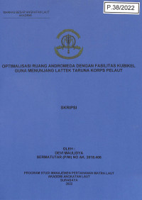 Image of Optimalisasi Ruang Andromeda Dengan Fasilitas Kubikel Guna Menunjang Lattek Taruna Korps Pelaut