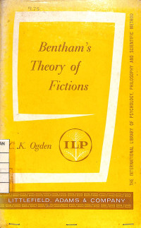 Image of Bentham's Theory of Fictions