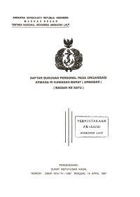 Image of Daftar Susunan Personel Pada Organisasi Armada RI Kawasan Barat (Lantamal I) (Bagian ke Satu) Pengesahan Surat Keputusan Kasal Nomor : SKEP/879/IV/1997 Tanggal 16 April 1997
