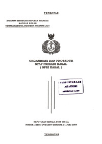 Image of Organisasi dan Prosedur Staf Pribadi Keputusan Kepala Staf TNI AL Nomor : KEP/14/VII/1997 Tanggal 31 Juli 1997